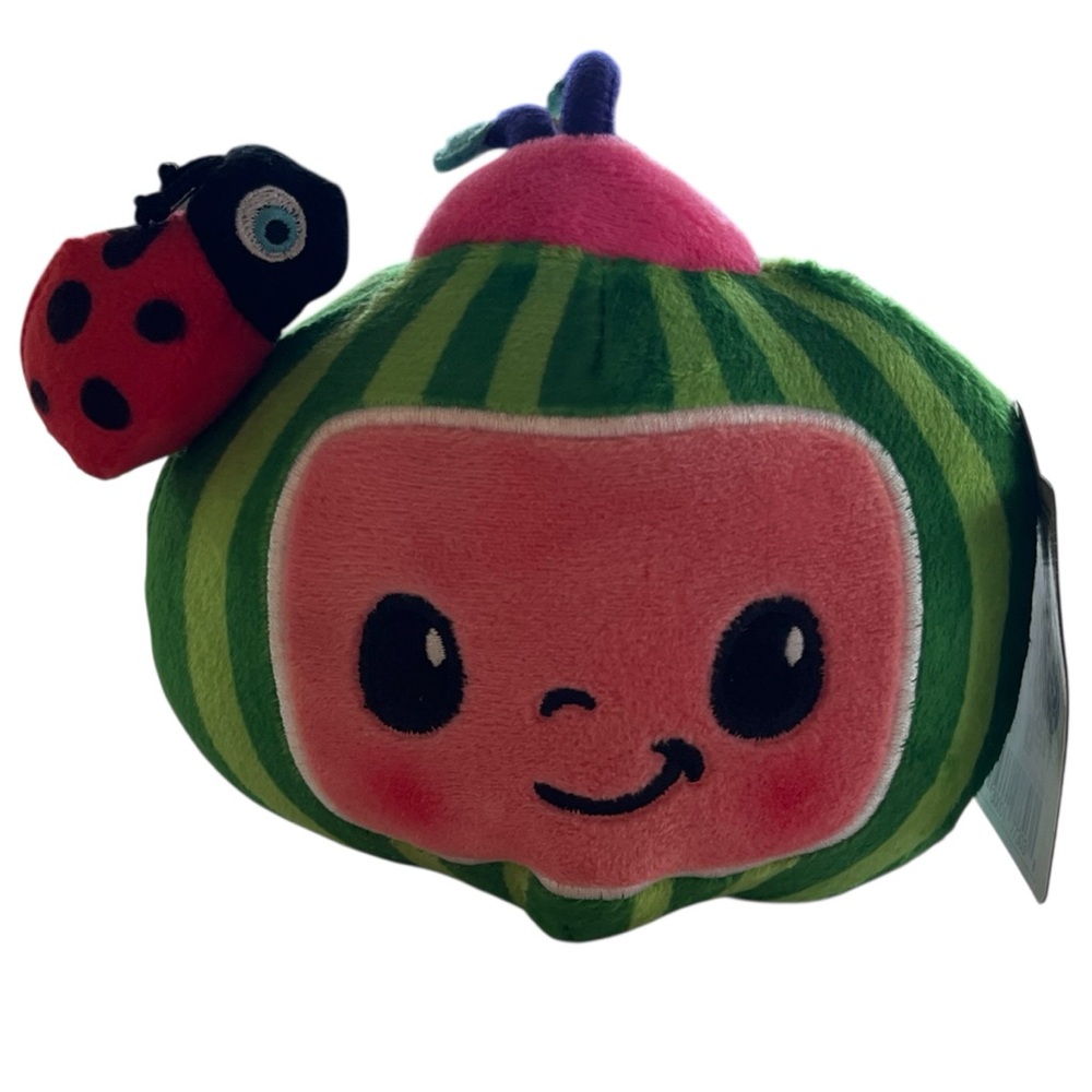 Cocomelon Watermelon Plush Toy with Ladybug Green and Pink New With Tags